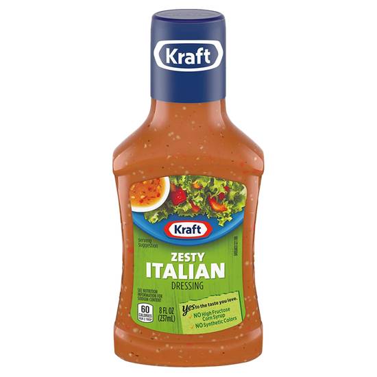 Order Kraft Zesty Italian Salad Dressing 8oz food online from Everyday Needs by Gopuff store, Tampa on bringmethat.com