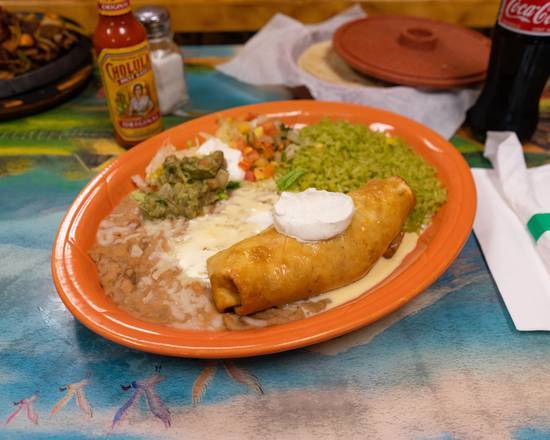 Order Chimichanga food online from Las Palmas Mexican Restaurant store, Saint Louis on bringmethat.com