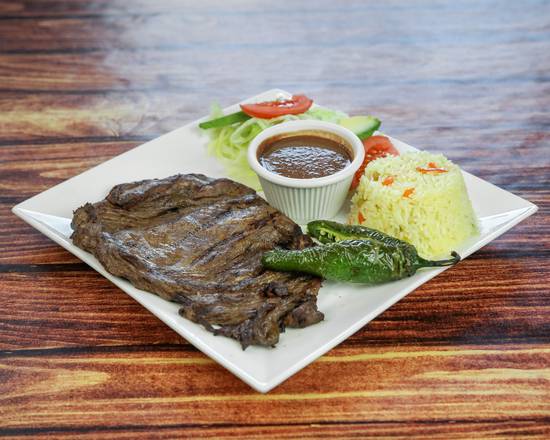 Order Grilled Flap Steak (Carne Asada) food online from Seven Seas Restaurant store, Washington on bringmethat.com