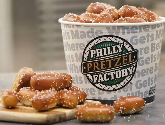 Order Rivet Bucket Serves 4 to 5 people food online from Philly Pretzel Factory store, New York on bringmethat.com