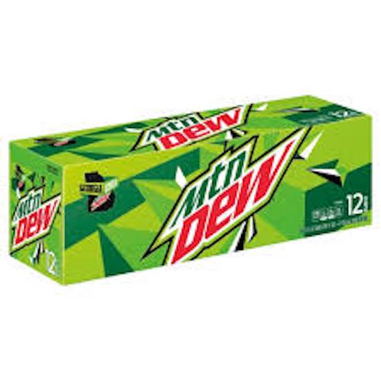 Order Mountain Dew Soda Can (12 pk) food online from Gilligan Retail store, Prescott on bringmethat.com