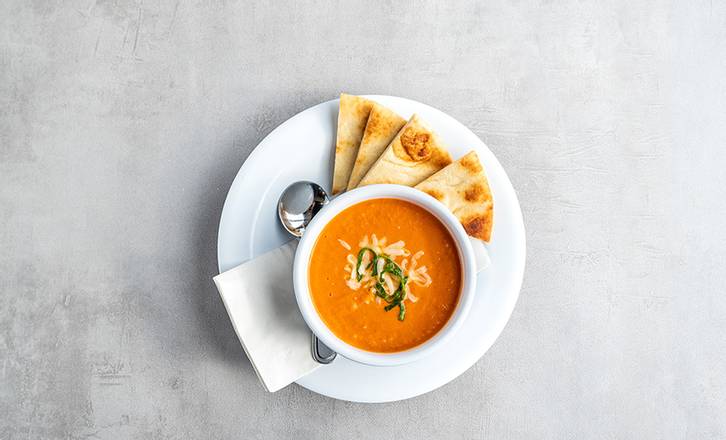 Order Tomato Bisque - cup food online from Zoe Kitchen store, Metarie on bringmethat.com