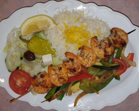 Order mediterranean shrimp kabob food online from Mediterranean House Of Kabob store, North Bethesda on bringmethat.com