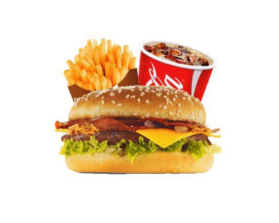 Menu burger bacon royal