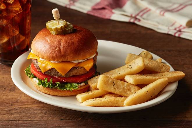 Order The Barrel Cheeseburger with Bacon food online from Cracker Barrel Old Country Store store, Somerset on bringmethat.com