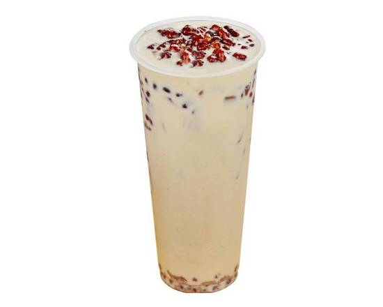 Order Red Bean Milk Tea (16oz) 红豆奶茶 food online from Tom's 2 Kitchen store, Hicksville on bringmethat.com