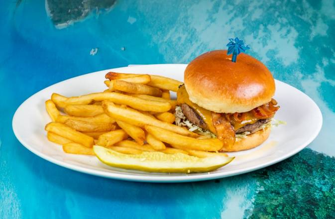 Order Cheddar BBQ Burger food online from Margaritaville - Front Beach Rd store, Panama City Beach on bringmethat.com