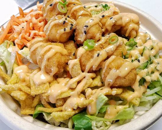 Order Spicy Popcorn Chicken Bowl food online from Uwu Sushi store, Rochester on bringmethat.com