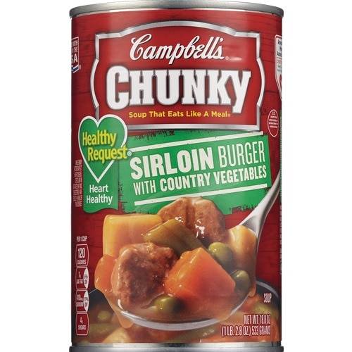 Order Campbell's Chunky Healthy Request Soup 18.8 OZ, Sirloin Burger with Country Vegetables food online from Cvs store, WAKEFIELD on bringmethat.com