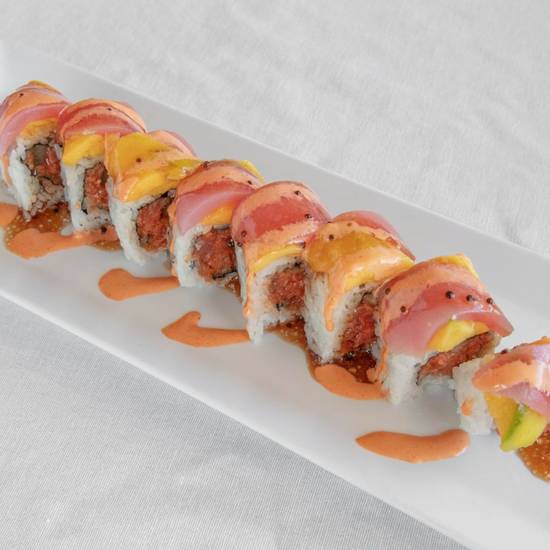 Order Mango Spicy Tuna Roll food online from Sushi 21 store, San Pedro on bringmethat.com