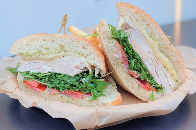 Order Turkey Melt Sandwich food online from Tin Leaf Fresh Kitchen store, Carlsbad on bringmethat.com