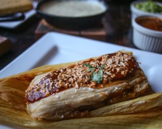Order Queso Jalapeno Tamale food online from Red Star Taco Bar store, Tacoma on bringmethat.com