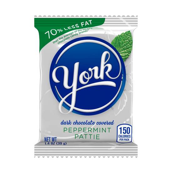 Order York 70% Less Fat Dark Chocolate Covered Peppermint Pattie, 1.4 OZ food online from Cvs store, DOVER on bringmethat.com