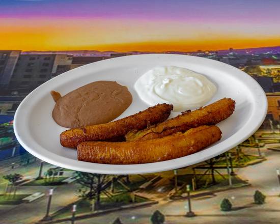 Order Platanos con Lechera food online from Pupuseria Salvadorena & Mexican Food store, El Cajon on bringmethat.com