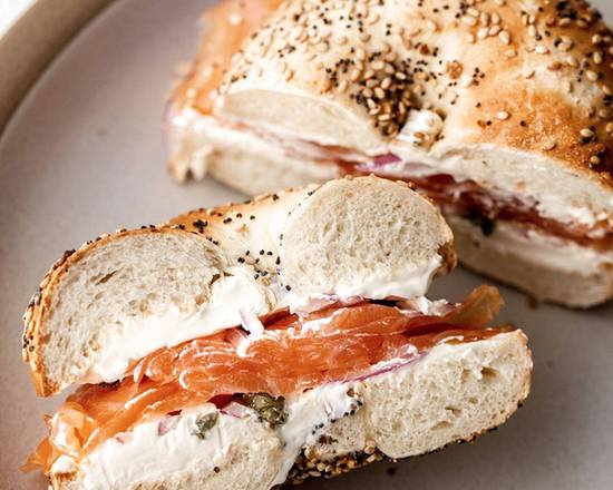 Order SMOKED SALMON BAGEL food online from Agave Coffee & Cafe store, Chula Vista on bringmethat.com