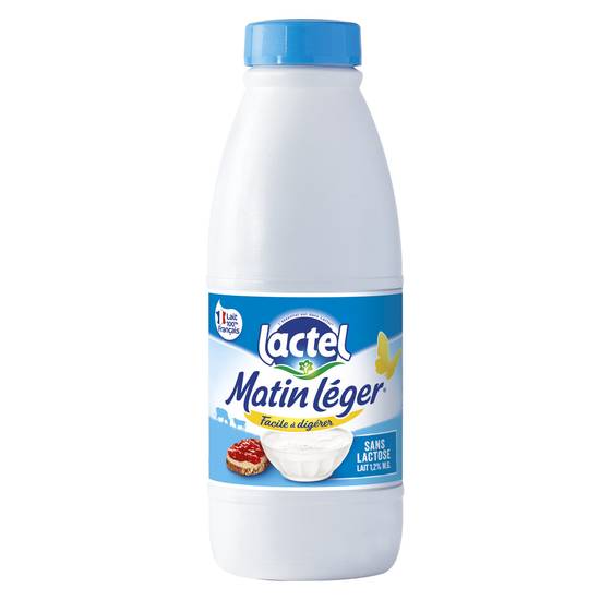 Lait 1/2 ecrémé bouteille Matin Léger 1 L.