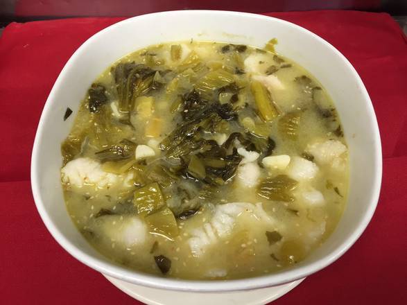 Order 50. Boiled Fish with Pickled Cabbage and Chili food online from Mulan Asian Bistro store, Memphis on bringmethat.com