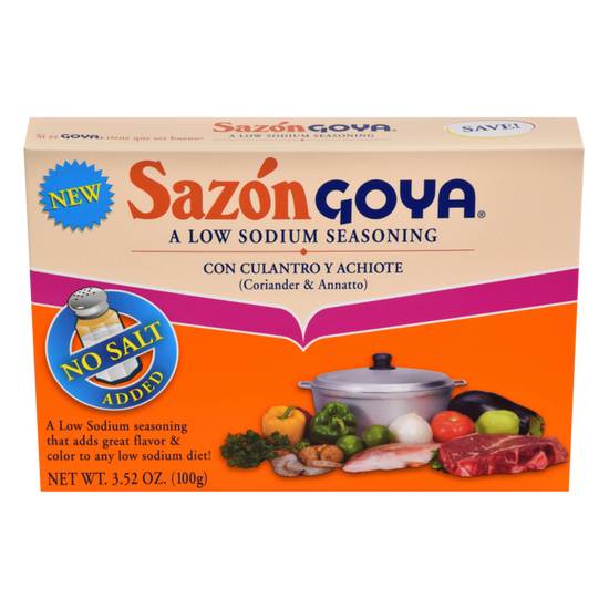 Order Goya Sazon Seasoning with Coriander & Annatto 3.52oz food online from Everyday Needs by Gopuff store, Tampa on bringmethat.com