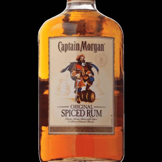 Order Captain Morgan Spiced Rum 1.75L 35% ABV  food online from Princess Liquors store, Port Saint Lucie on bringmethat.com