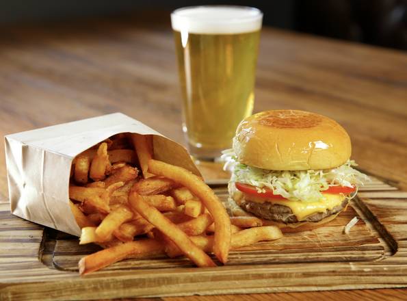 Order THE MANCHESTER BURGER AND FRIES food online from The Manchester store, Los Angeles on bringmethat.com