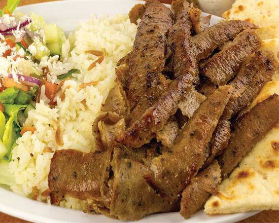 Order Gyro Plate food online from Dlara Mediterranean Grill store, Auburn on bringmethat.com