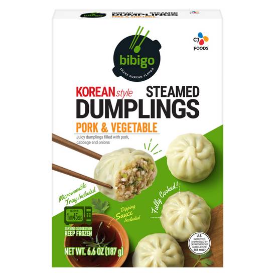 Order Bibigo Frozen Pork & Vegetable Steamed Dumplings 6.6oz food online from Everyday Needs By Gopuff store, Fairfield on bringmethat.com