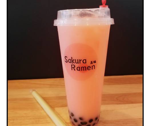 Order Watermelon Bubble Tea  西瓜珍珠奶茶 food online from Sakura Ramen store, Southwest Ranches on bringmethat.com