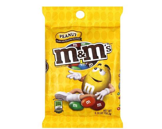 Order M&M Peanut Bag 5.3oz food online from Trumbull Super Stop store, Trumbull on bringmethat.com