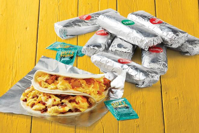 Order Breakfast Taco Pack (10 Count) food online from Fuzzy's Taco Shop store, Riverview on bringmethat.com