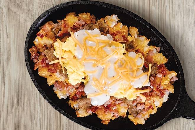 Order Big Country Sunrise Skillet food online from Bakery By Perkins store, Cape Coral on bringmethat.com