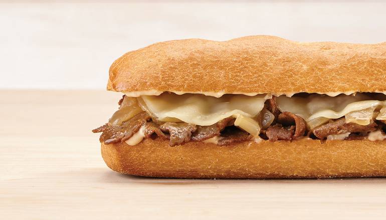 Order 6" Philly Style Cheesesteak (420cal) food online from QuickChek store, Howell on bringmethat.com