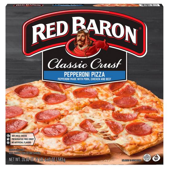Order Red Baron Frozen Classic Crust Pepperoni Pizza 14in 20.6oz food online from Everyday Needs by Gopuff store, Tampa on bringmethat.com