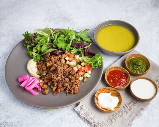 Order Chicken Shawarma Plate (GF) by SAJJ Mediterranean Express food online from Barzotto store, Palo Alto on bringmethat.com