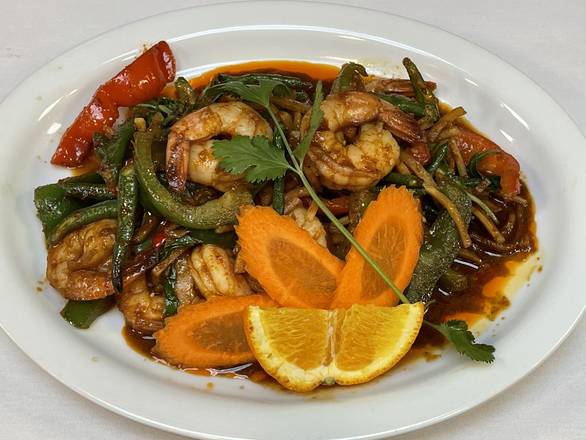 Order #33. Goong Pad Prig food online from Thai House store, Charlotte on bringmethat.com