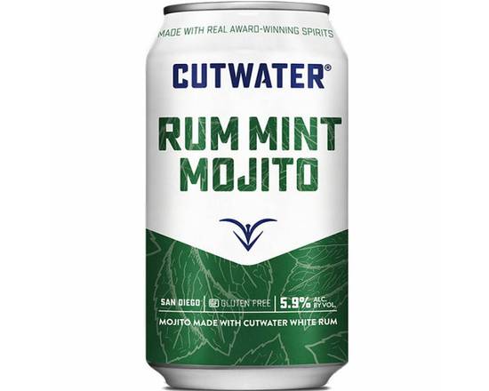 Order Cutwater Rum Mint Mojito 12oz (5.9% ABV) food online from Silver Liquor Market store, Los Angeles on bringmethat.com