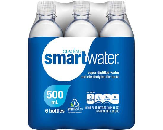 Order Smart water 6 pack 500 ML  food online from Fresko Market store, Miami on bringmethat.com