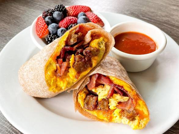 Order Breakfast Burrito food online from Hugo Restaurant store, Studio City on bringmethat.com
