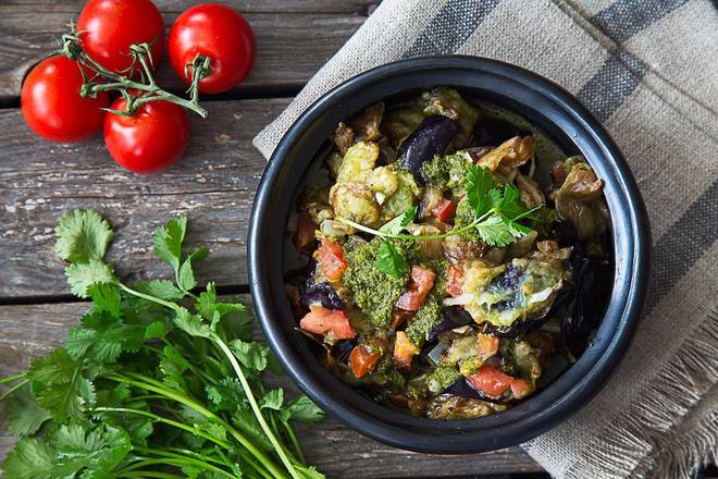 Order Eggplant Ragout food online from Sajj store, San Francisco on bringmethat.com