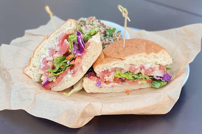Order Seared Ahi Tuna Sandwich food online from Tin Leaf Fresh Kitchen store, Carlsbad on bringmethat.com