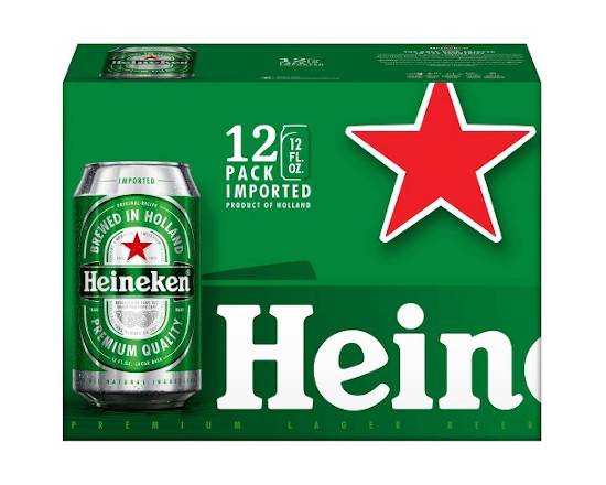 Order Heineken, 12pk-12oz can beer (5.0% ABV) food online from Golden Ox Liquors store, Saint Augustine on bringmethat.com