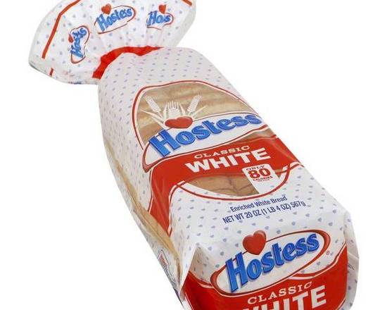 Order Hostess Classic White Bread (20 oz) food online from Trumbull Super Stop store, Trumbull on bringmethat.com