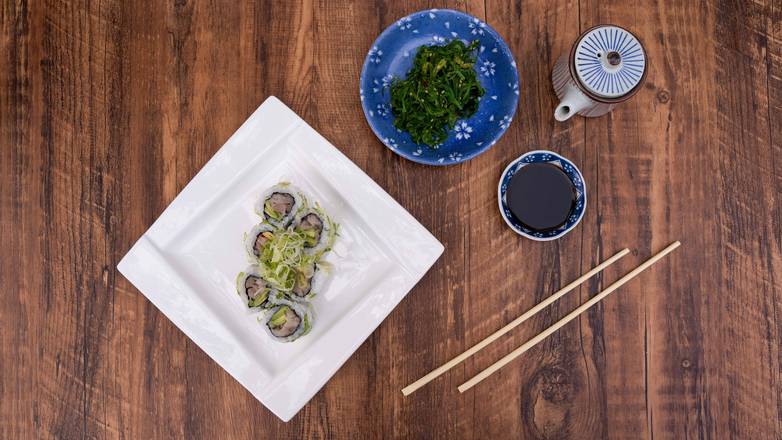 Order Hamachi Avocado Roll food online from Tsunami Panhandle store, San Francisco on bringmethat.com