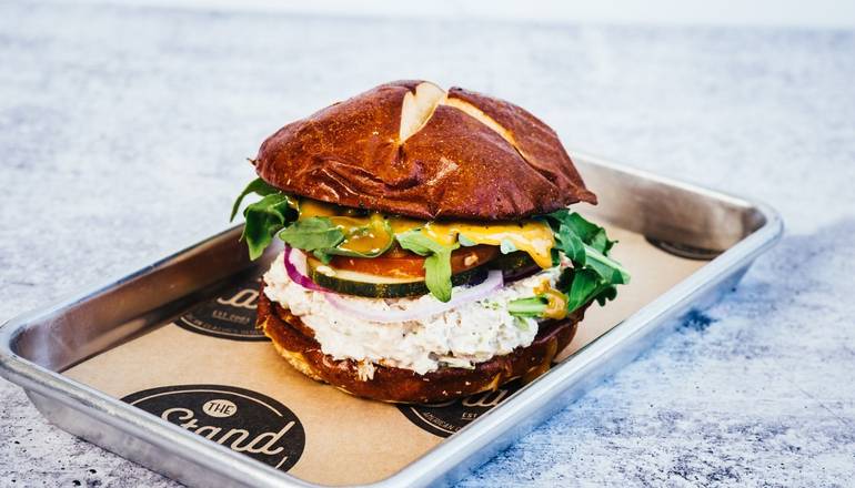 Order Tuna Salad on Pretzel Bun food online from The Stand store, Encino on bringmethat.com