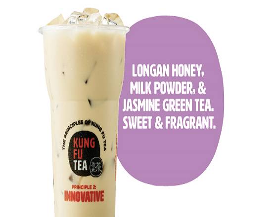 Order Hot Honey Green Milk Tea food online from Kung Fu Tea store, St. Petersburg on bringmethat.com