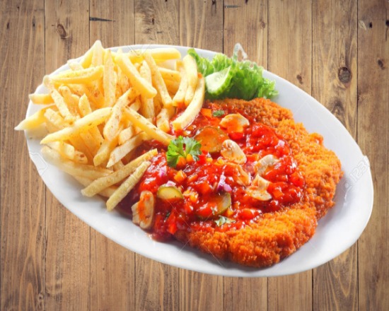 Escalope de poulet sauce forestière 
