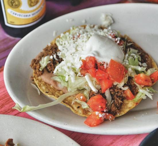 Order Ground Beef Tostada food online from Taco Libre store, Jacksonville on bringmethat.com