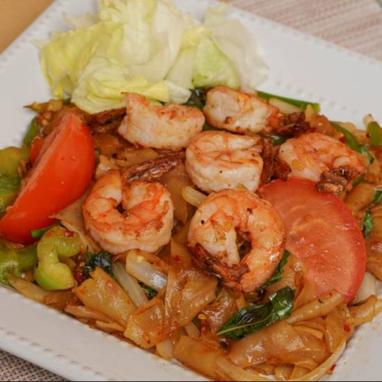 Order 23. Spicy Drunken Noodle food online from Hot Thai Restaurant store, Los Angeles on bringmethat.com