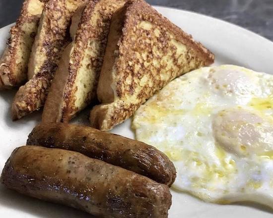 Order 2 Eggs & French Toast food online from Zachary's Restaurant store, Cape Canaveral on bringmethat.com