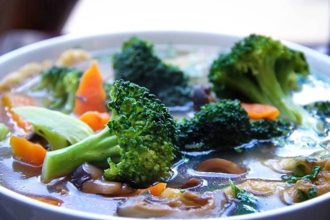 Order #10 Pho Chay (Veggie Pho) food online from Pho 14 - Van Ness store, Washington on bringmethat.com