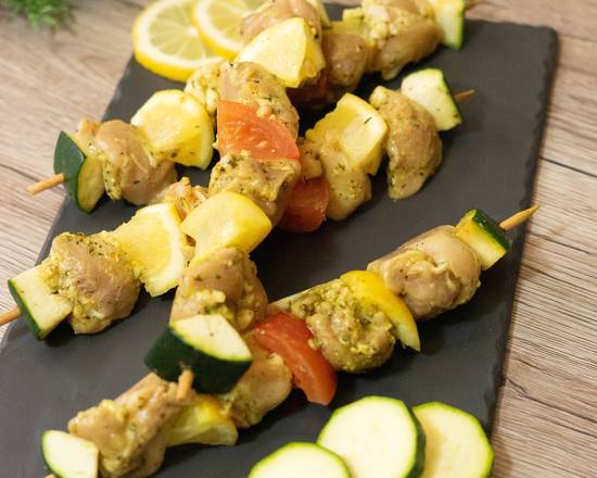 4 Brochettes Artisanales Poulet Thym Citron - 720g